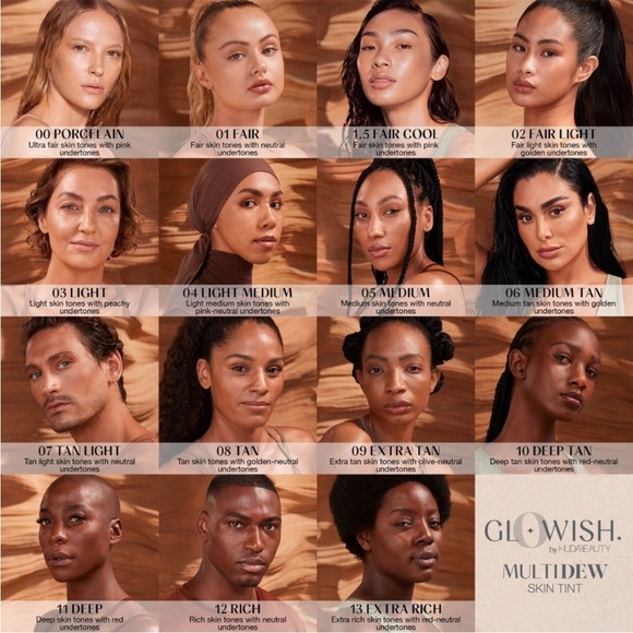 Glowish by Huda Beauty Multidew Skin Tint 05 Medium New in Box - Picture 7 of 7